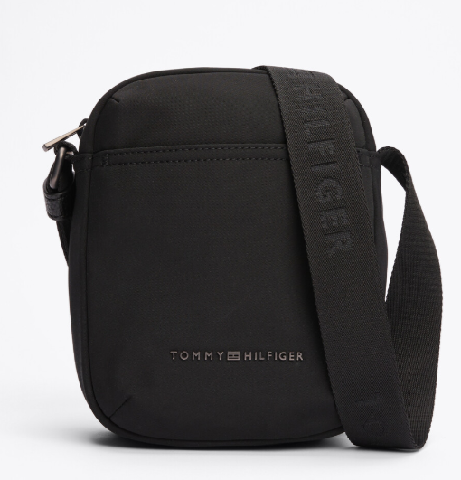 Tommy Hilfiger金屬標誌斜肩記者包